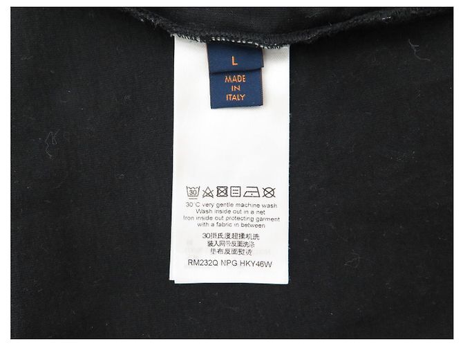 NUOVO TSHIRT LOUIS VUITTON MONOGRAM GRADIENT RM232Q L M 48 IN COTONE NERO TOP - vista 6