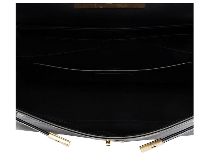 Saint Laurent Handtasche Manhattan Medium aus Lackleder Schwarz - Ansicht 7