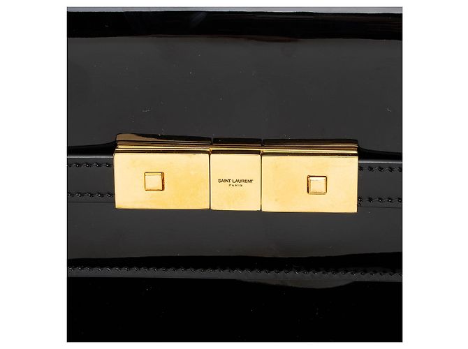 Saint Laurent Handtasche Manhattan Medium aus Lackleder Schwarz - Ansicht 9