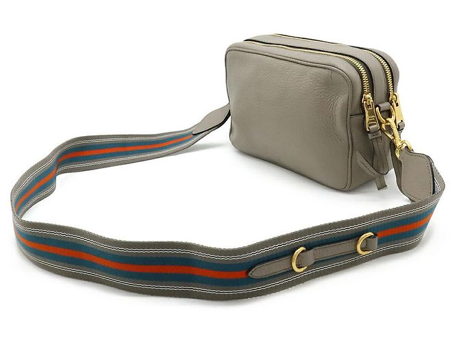 Borsa a Spalla 2WAY in Pelle Prada Grigio - vista 2