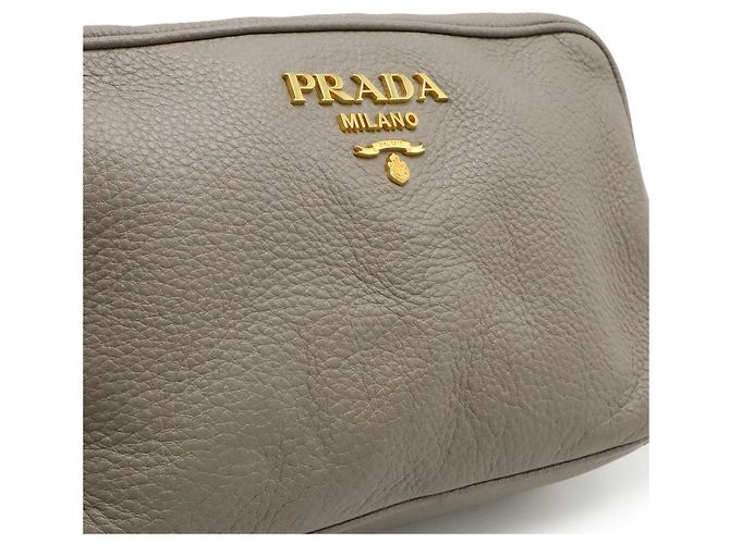 Borsa a Spalla 2WAY in Pelle Prada Grigio - vista 8