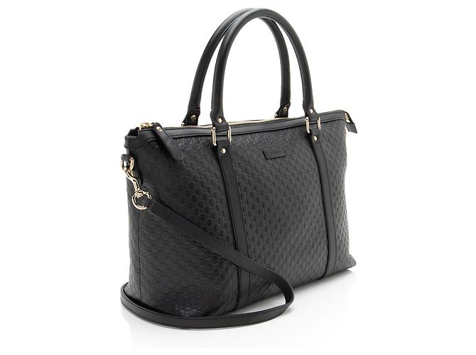 Gucci Microguccissima Leder Joy Medium Zip Tote Schwarz - Ansicht 2