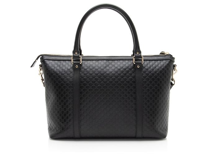 Gucci Microguccissima Leder Joy Medium Zip Tote Schwarz - Ansicht 3