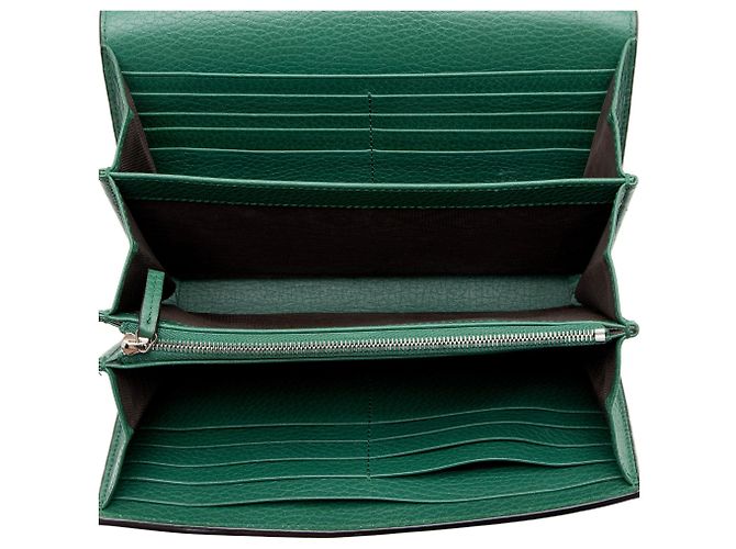 Portafoglio a catena Dionysus in pelle e cristalli Gucci Verde - vista 7