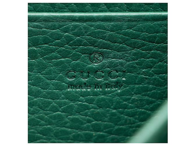 Portafoglio a catena Dionysus in pelle e cristalli Gucci Verde - vista 8