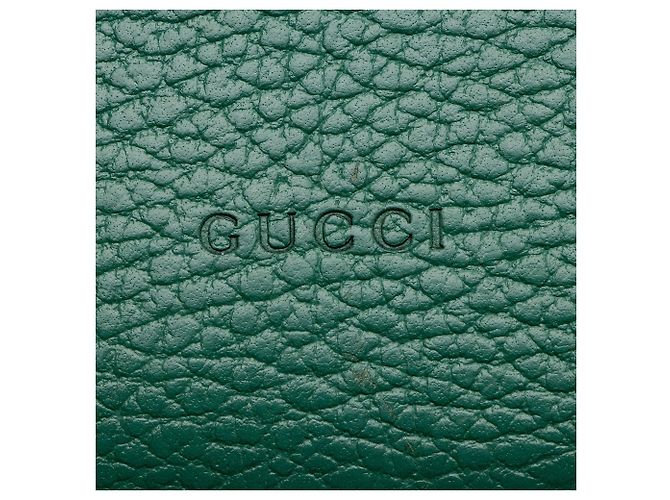 Portafoglio a catena Dionysus in pelle e cristalli Gucci Verde - vista 9