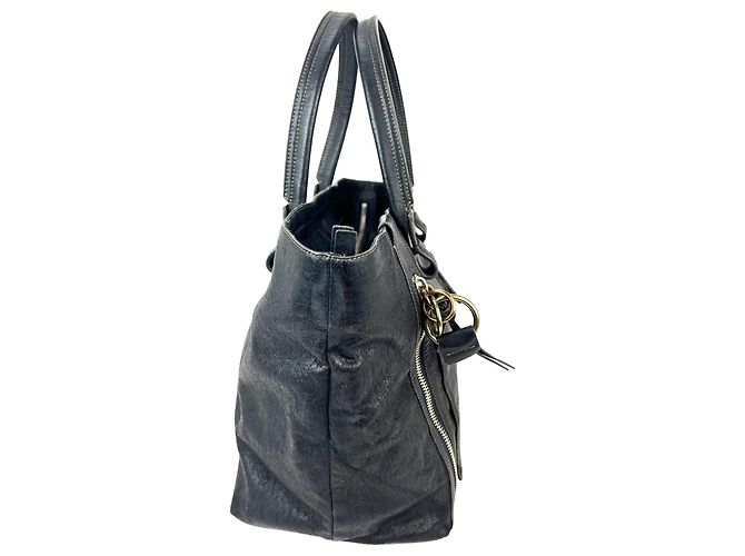 Chloé Schwarze Leder-Tote mit Eclipse-Logo von Chloe  EBAY LIVE - Ansicht 3