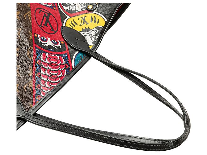 Louis Vuitton Monogram Kabuki Neverfull Mm Marrone - vista 10