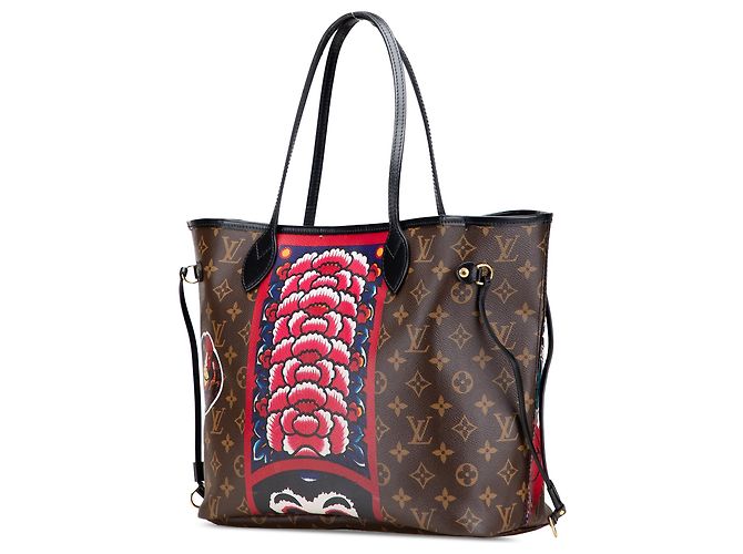 Louis Vuitton Monogram Kabuki Neverfull Mm Marrone - vista 2