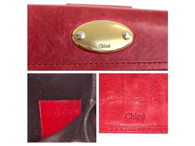 Chloé Rotes Leder Langwallet von Chloe - Ansicht 3