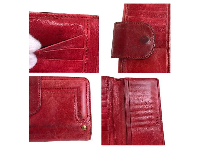 Chloé Rotes Leder Langwallet von Chloe - Ansicht 6
