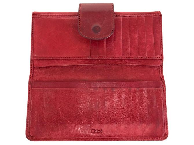 Chloé Rotes Leder Langwallet von Chloe - Ansicht 9