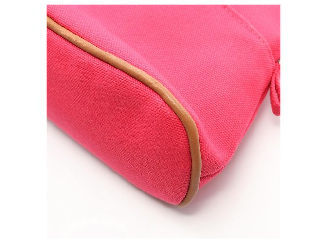 Pochette Bolide 20 in tela e pelle Hermès Rosa - vista 3