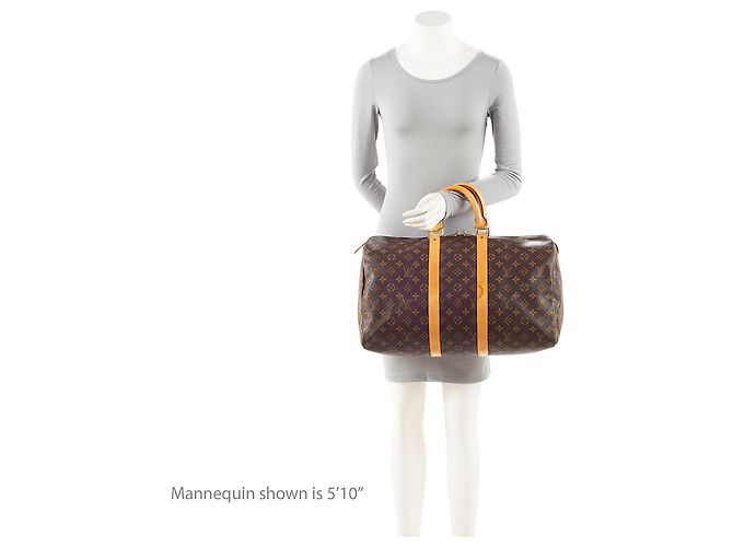 Duffle Keepall 45 in tela monogramma vintage Louis Vuitton Marrone - vista 5