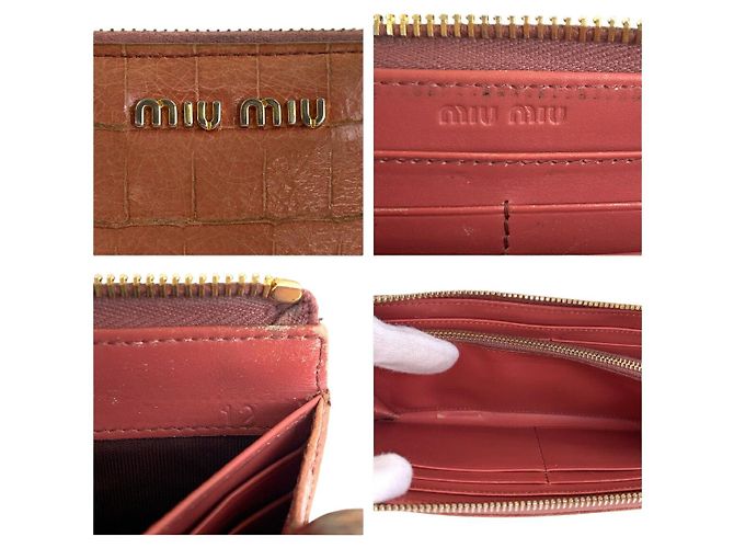 Portafoglio lungo in pelle rosa Miu Miu - vista 3
