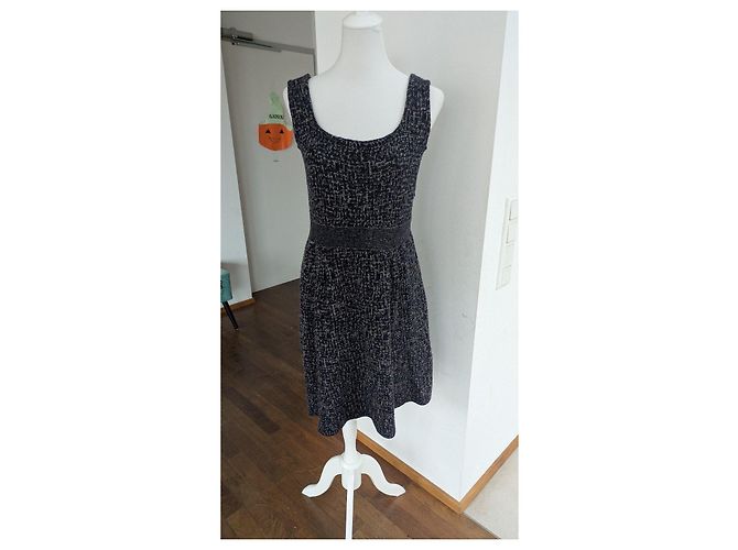 Tweed-Kleid Christian Dior Grau Metallisch Dunkelblau - Ansicht 2