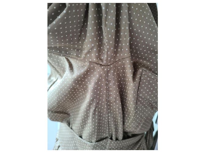Polka Dot Hemdblusenkleid Thierry Mugler Paris Beige - Ansicht 5