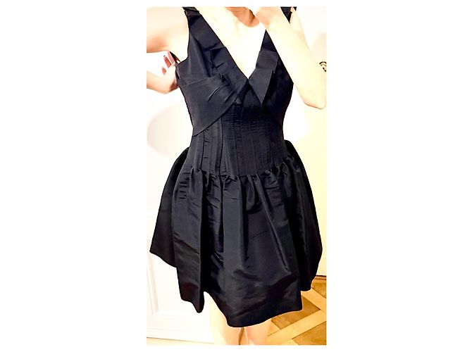 OSCAR DE LA RENTA HAUTE COUTURE Kleid Schwarz - Ansicht 6