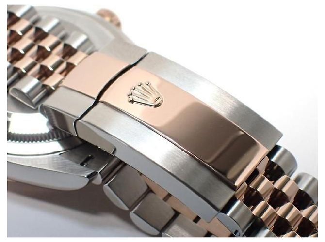 ROLEX Datejust36 quadrante nero 10P diamante bracciale Jubilee '21 Uomo Argento - vista 10