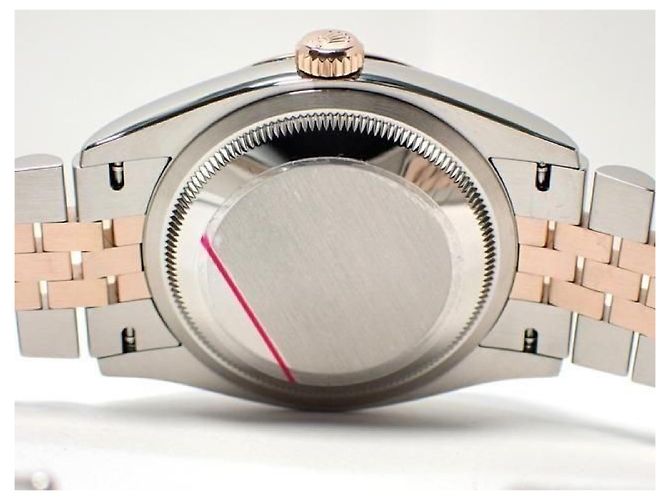 ROLEX Datejust36 quadrante nero 10P diamante bracciale Jubilee '21 Uomo Argento - vista 8