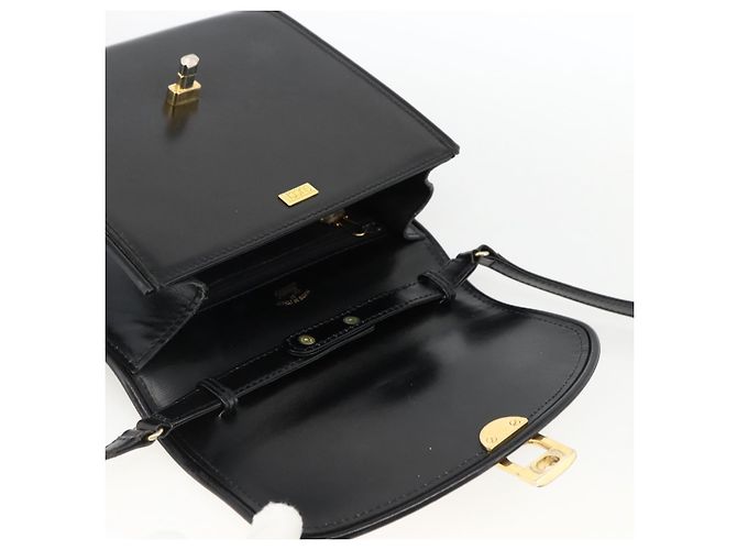 Gucci Borsa a Spalla in Pelle Nera e Oro Auth 174014 Nero D'oro - vista 10