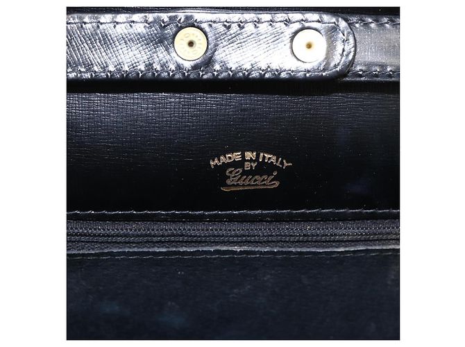 Gucci Borsa a Spalla in Pelle Nera e Oro Auth 174014 Nero D'oro - vista 18