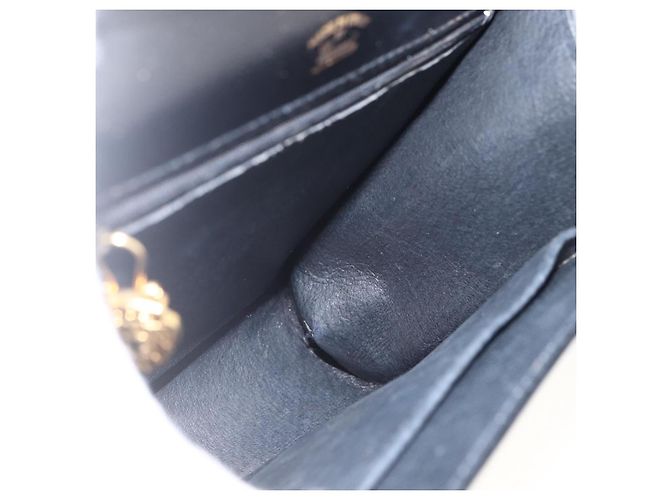 Gucci Borsa a Spalla in Pelle Nera e Oro Auth 174014 Nero D'oro - vista 19