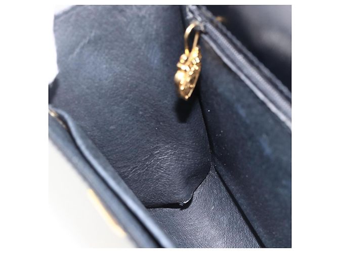 Gucci Borsa a Spalla in Pelle Nera e Oro Auth 174014 Nero D'oro - vista 20