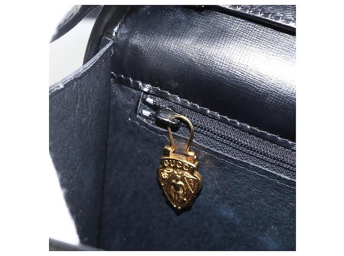 Gucci Borsa a Spalla in Pelle Nera e Oro Auth 174014 Nero D'oro - vista 21