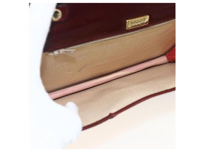 BALLY Borsa a Spalla in Pelle Bordeaux Oro Auth 173972 D'oro Bordò - vista 11