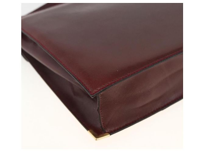 BALLY Borsa a Spalla in Pelle Bordeaux Oro Auth 173972 D'oro Bordò - vista 16