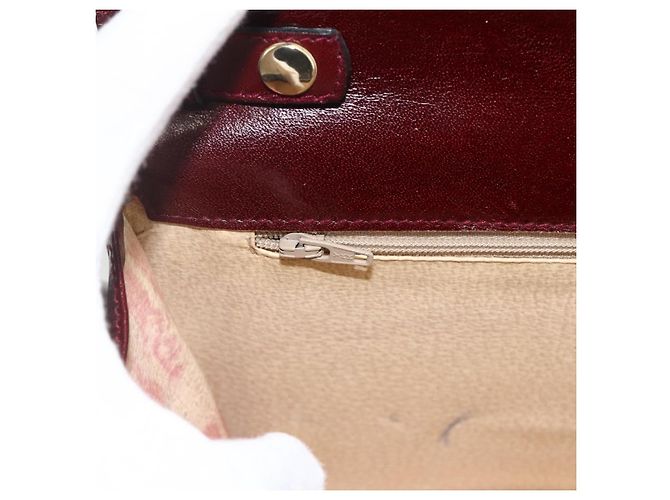 BALLY Borsa a Spalla in Pelle Bordeaux Oro Auth 173972 D'oro Bordò - vista 17