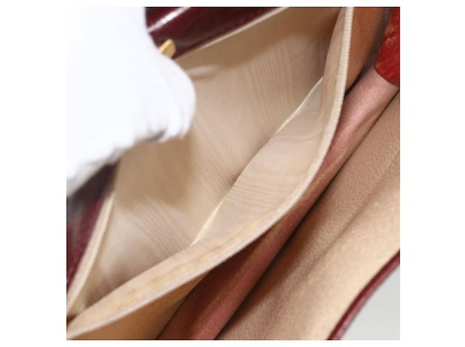 BALLY Borsa a Spalla in Pelle Bordeaux Oro Auth 173972 D'oro Bordò - vista 19