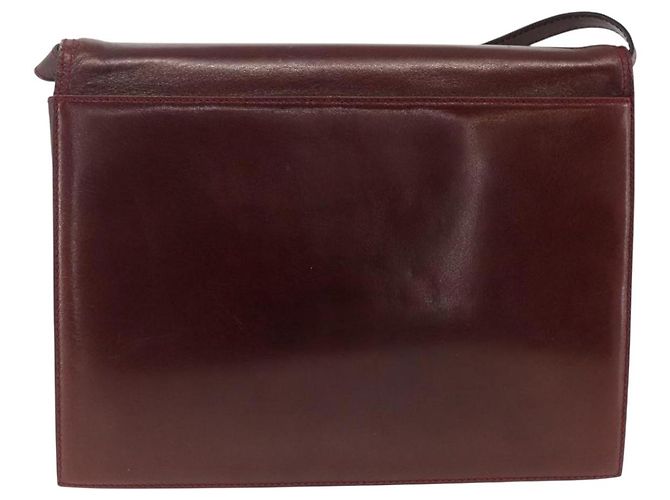 BALLY Borsa a Spalla in Pelle Bordeaux Oro Auth 173972 D'oro Bordò - vista 2