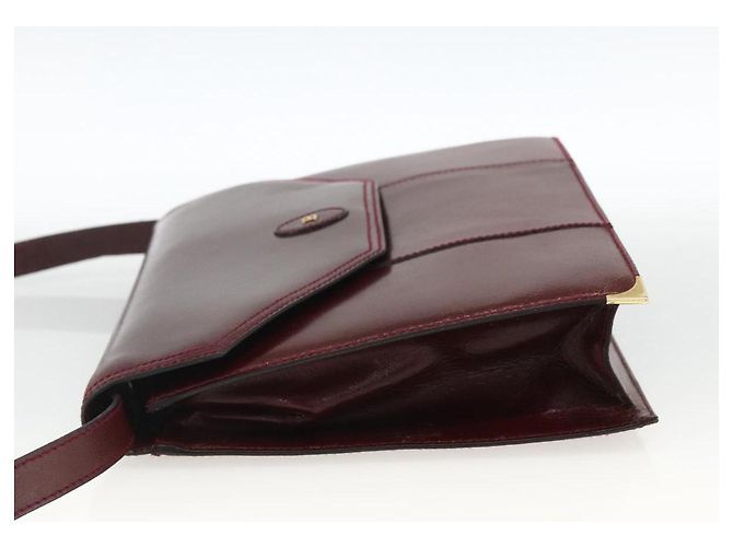 BALLY Borsa a Spalla in Pelle Bordeaux Oro Auth 173972 D'oro Bordò - vista 3