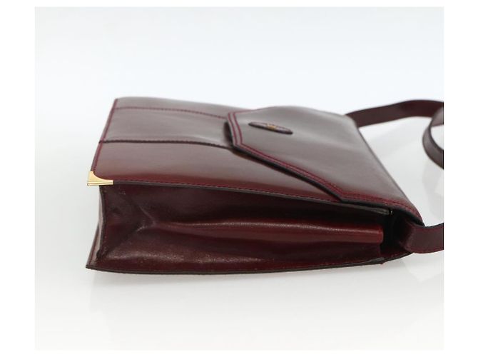 BALLY Borsa a Spalla in Pelle Bordeaux Oro Auth 173972 D'oro Bordò - vista 4
