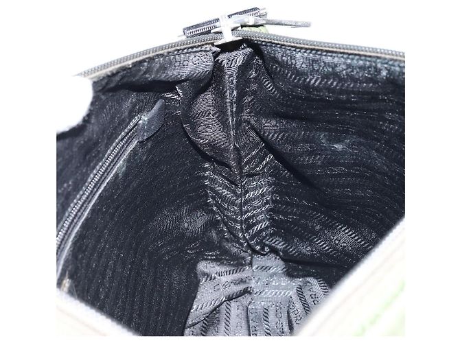 PRADA Schultertasche Nylon Grün Silber Authentisch 173841 - Ansicht 22