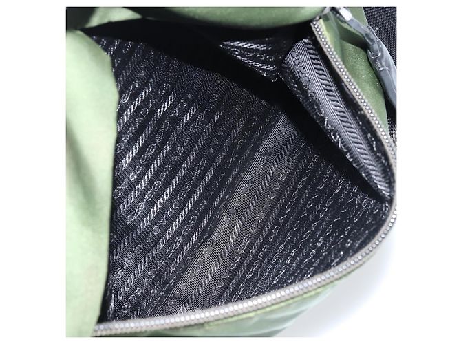 PRADA Schultertasche Nylon Grün Silber Authentisch 173841 - Ansicht 26