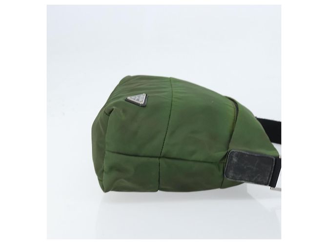 PRADA Schultertasche Nylon Grün Silber Authentisch 173841 - Ansicht 3