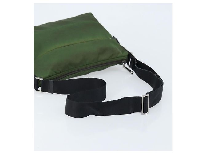 PRADA Schultertasche Nylon Grün Silber Authentisch 173841 - Ansicht 7