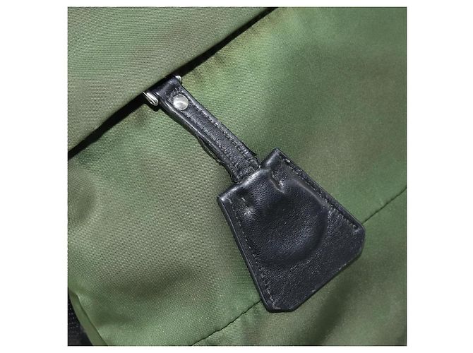 PRADA Schultertasche Nylon Grün Silber Authentisch 173841 - Ansicht 9