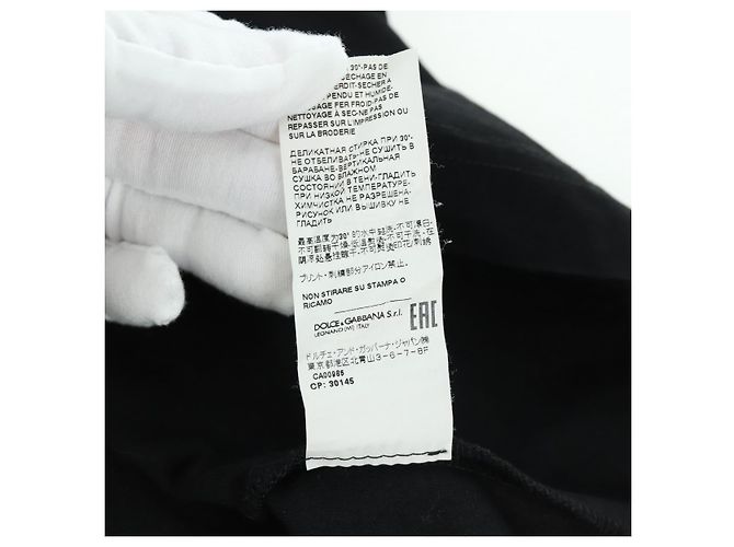 Dolce & Gabbana DOLCE&GABBANA D&G x Jujutsu Kaisen Camiseta Panda de Algodón Negra Auth 167061SM - vista 10