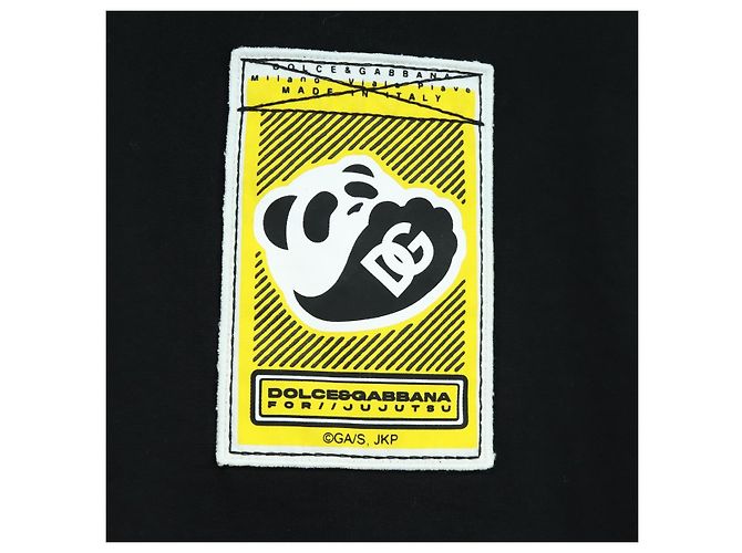 Dolce & Gabbana DOLCE&GABBANA D&G x Jujutsu Kaisen Camiseta Panda de Algodón Negra Auth 167061SM - vista 3