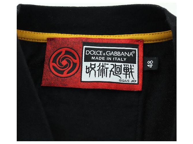 Dolce & Gabbana DOLCE&GABBANA D&G x Jujutsu Kaisen Camiseta Panda de Algodón Negra Auth 167061SM - vista 8