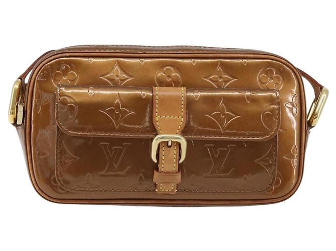 LOUIS VUITTON Borsa a Spalla Monogram Vernis Christy MM Bronzo M91109 Auth gh1807 - vista 13