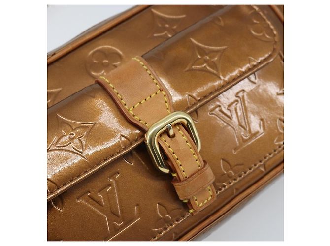 LOUIS VUITTON Borsa a Spalla Monogram Vernis Christy MM Bronzo M91109 Auth gh1807 - vista 18
