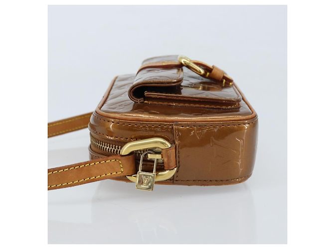 LOUIS VUITTON Borsa a Spalla Monogram Vernis Christy MM Bronzo M91109 Auth gh1807 - vista 4