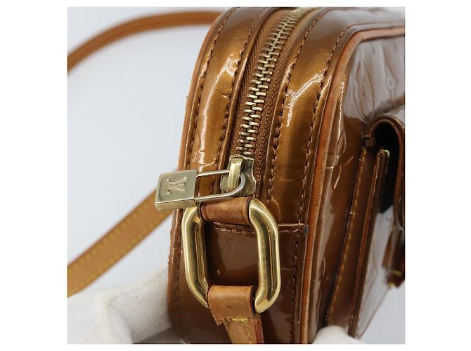 LOUIS VUITTON Borsa a Spalla Monogram Vernis Christy MM Bronzo M91109 Auth gh1807 - vista 9