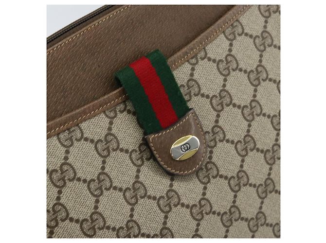 Gucci Bolso GG Supreme Web Sherry Line PVC Beige Rojo 904 02 026 Auth ep13622 Roja - vista 18