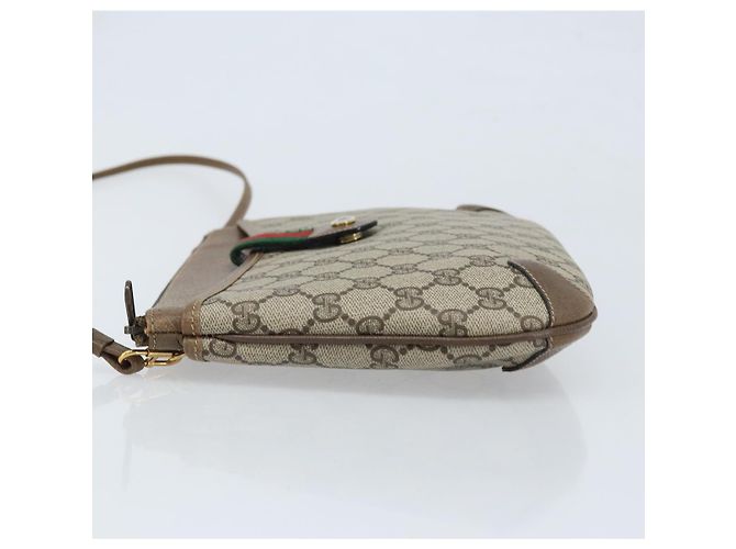 Gucci Bolso GG Supreme Web Sherry Line PVC Beige Rojo 904 02 026 Auth ep13622 Roja - vista 4